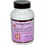 อาหารเสริม เมล็ดองุ่น grape seed ราคาส่ง ยี่ห้อ Healthy Origins, MegaNatural-BP Grape Seed Extract, 300 mg, 60 Capsules